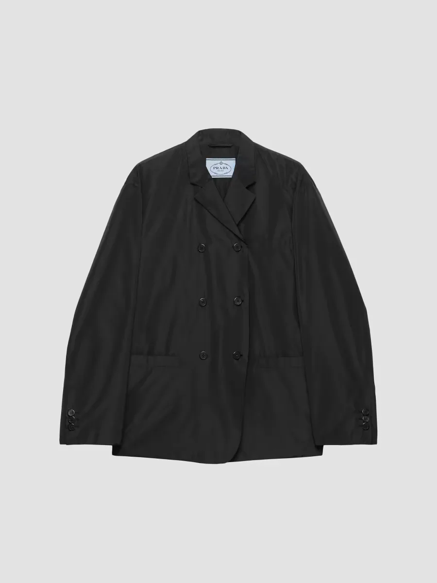 Double Breasted Technical Taffeta Jacket by Prada