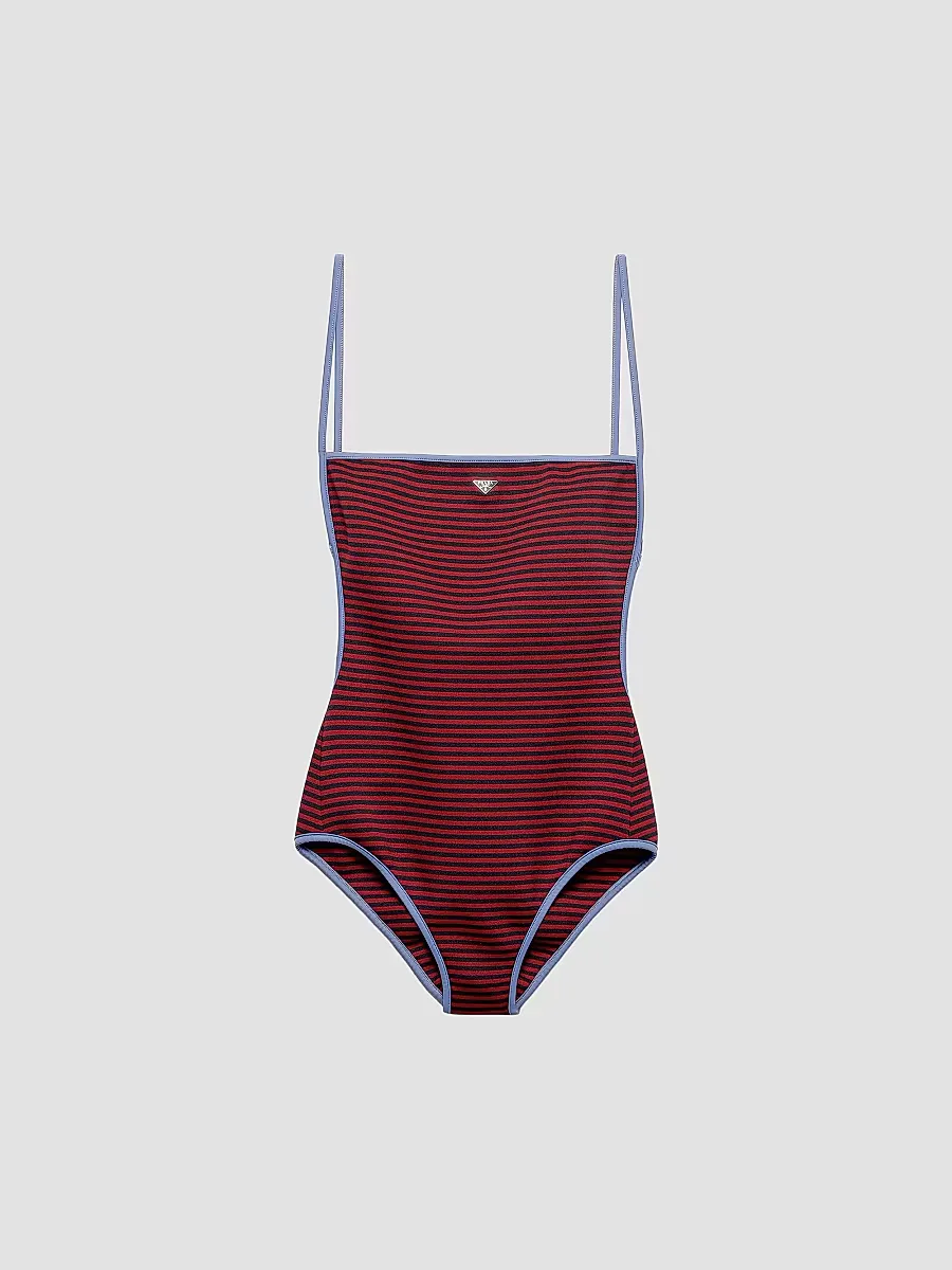 One-Piece Interlock Jersey Swimsuit by Prada