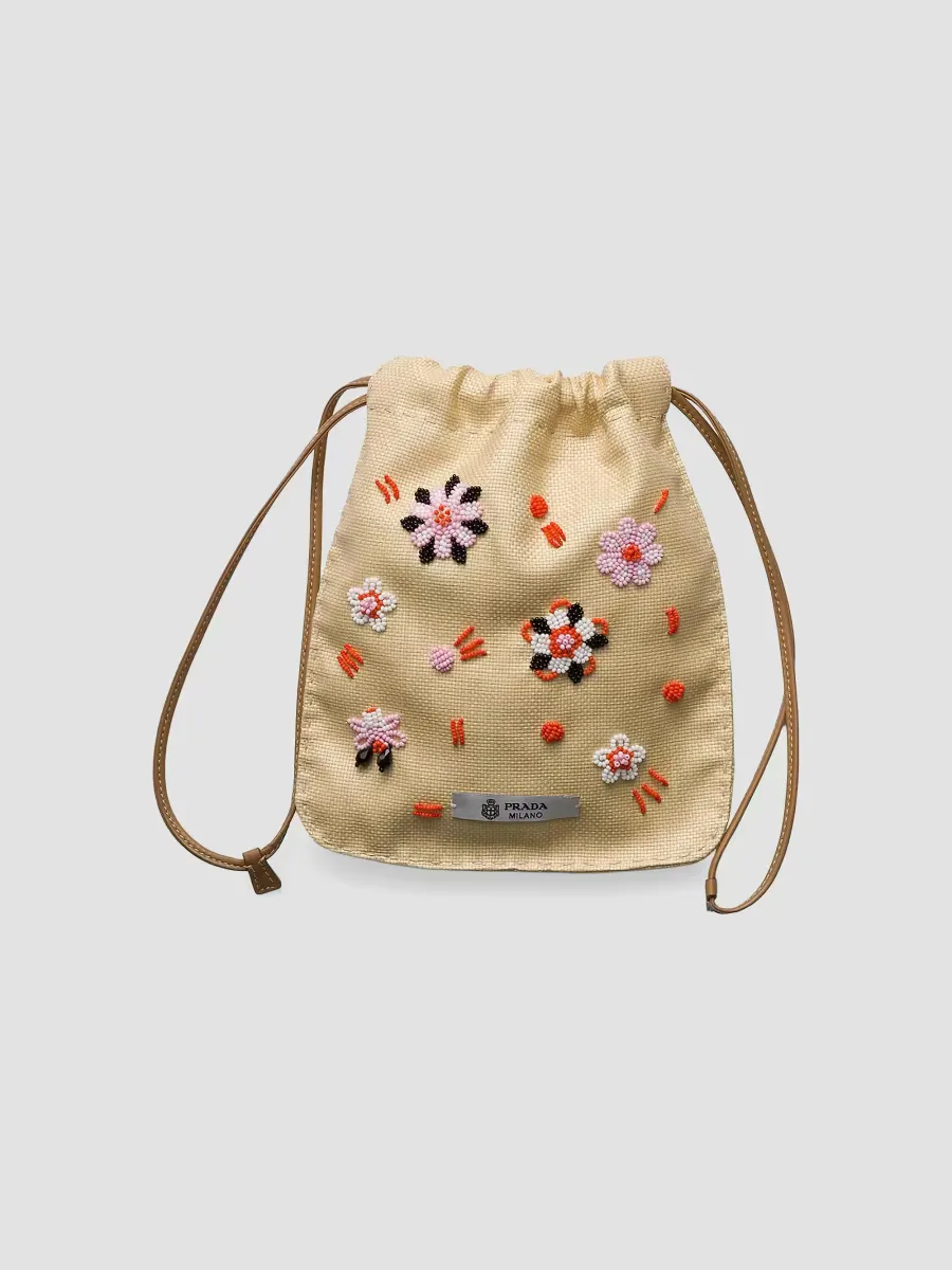 Embroidered Canvas Smartphone Case by Prada