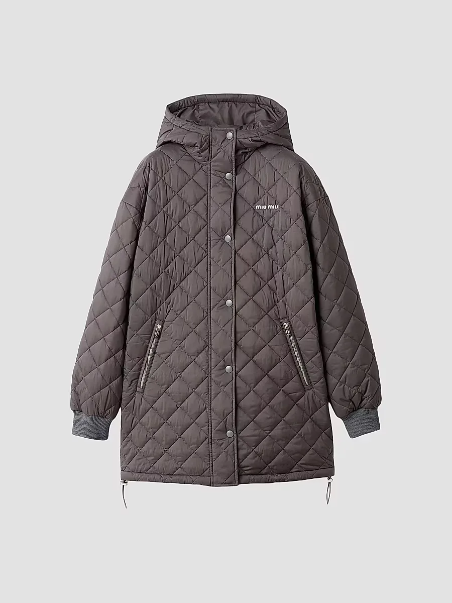 Technical Pong Down Coat by Miu Miu