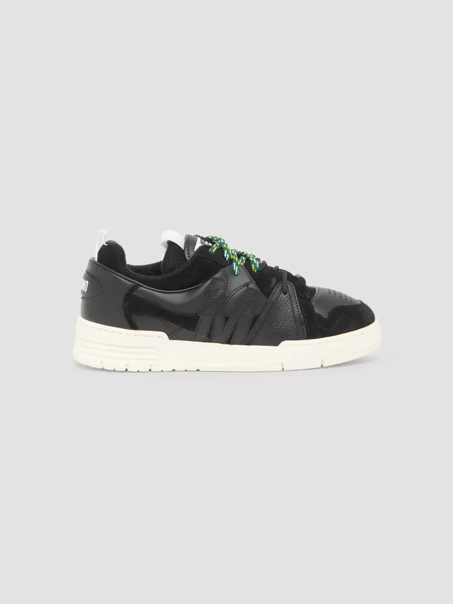 Leather & Velvet Low-Top Sneakers