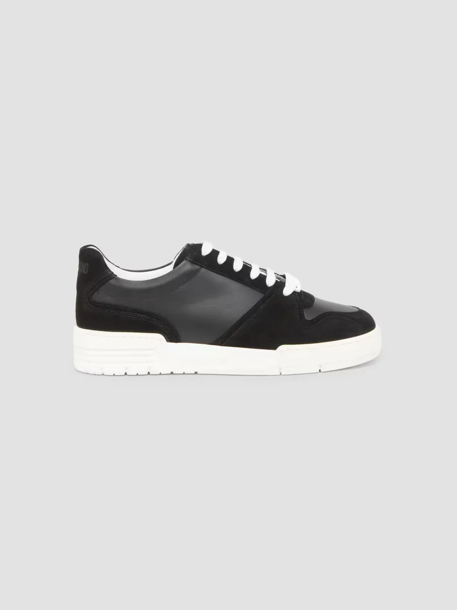 Leather Low-Top Sneakers by Moschino