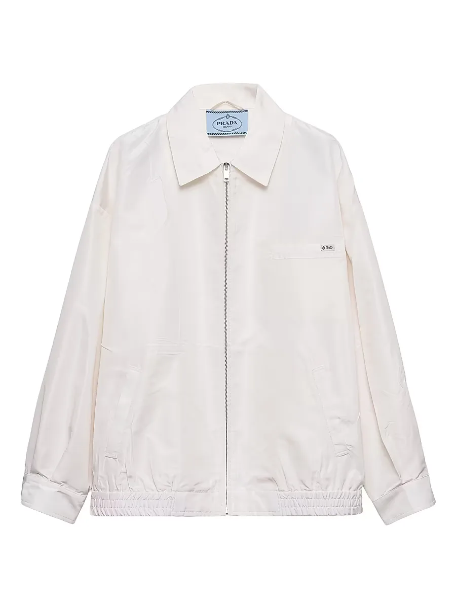 Silk Faille Blouson Jacket by Prada