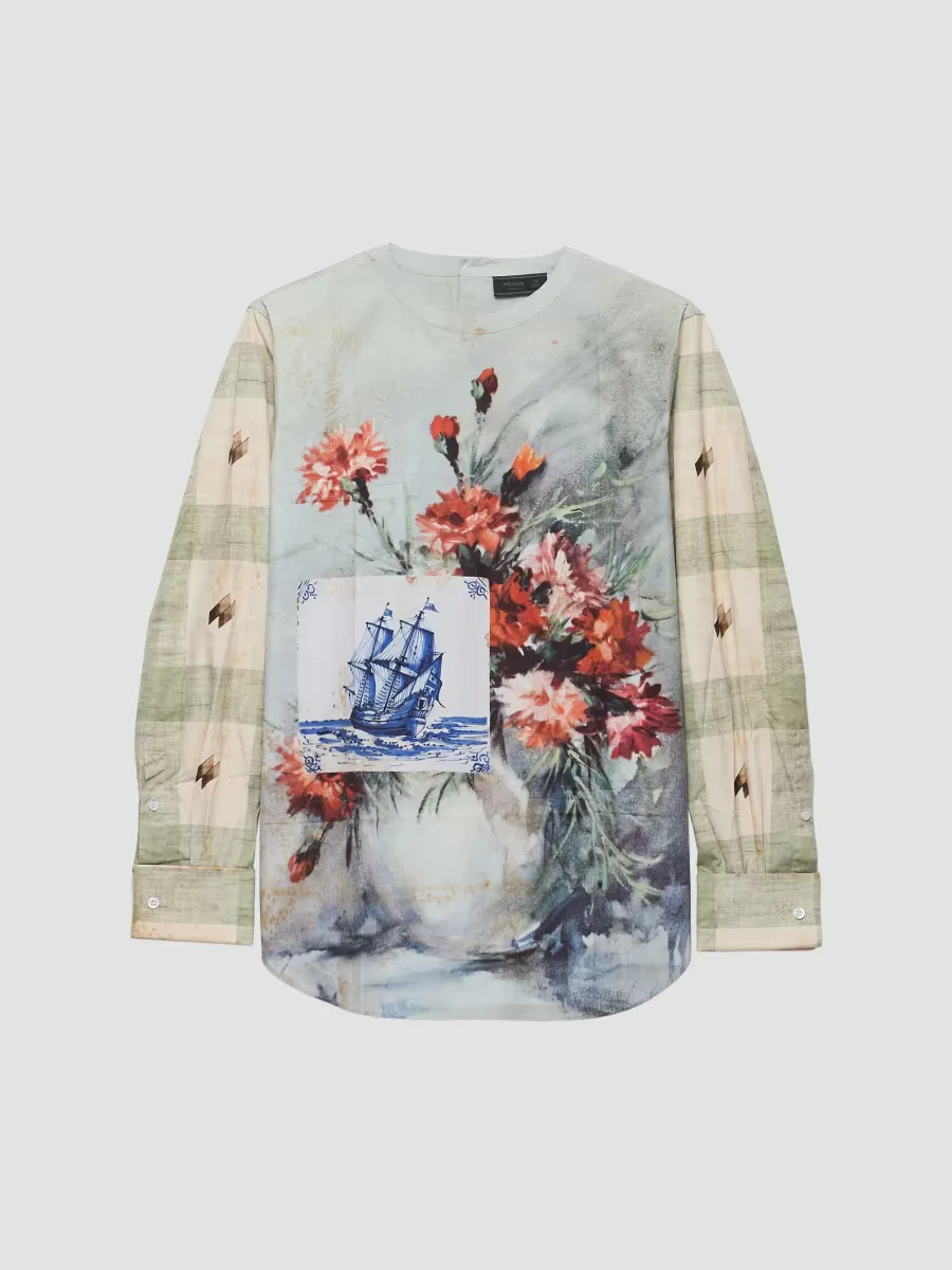 Printed Cotton Shirt by Prada
