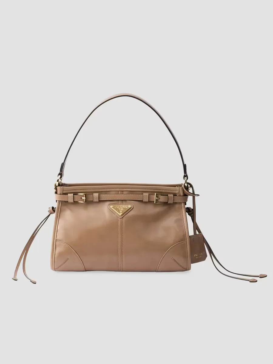 Bonnie Small Leather Top Handle Bag by Prada