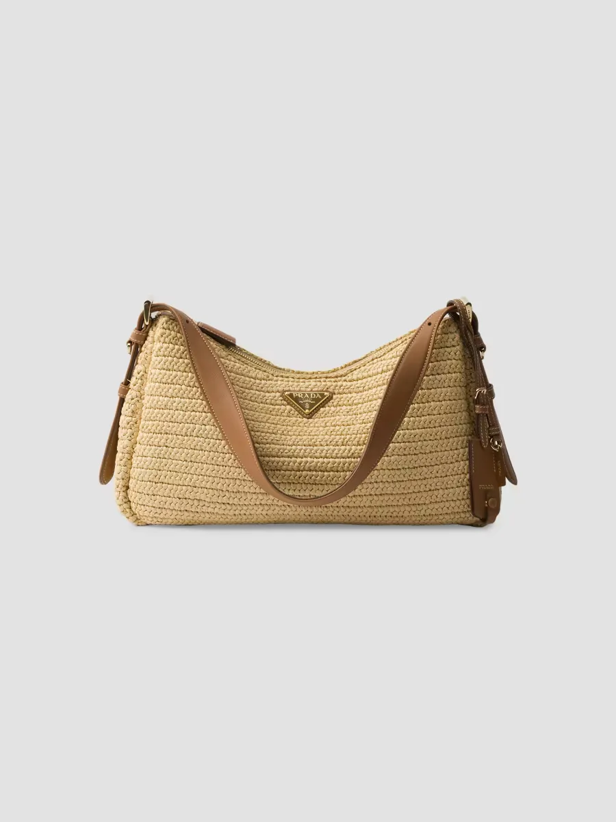 Aimee Large Crochet and Leather Shoulder Bag