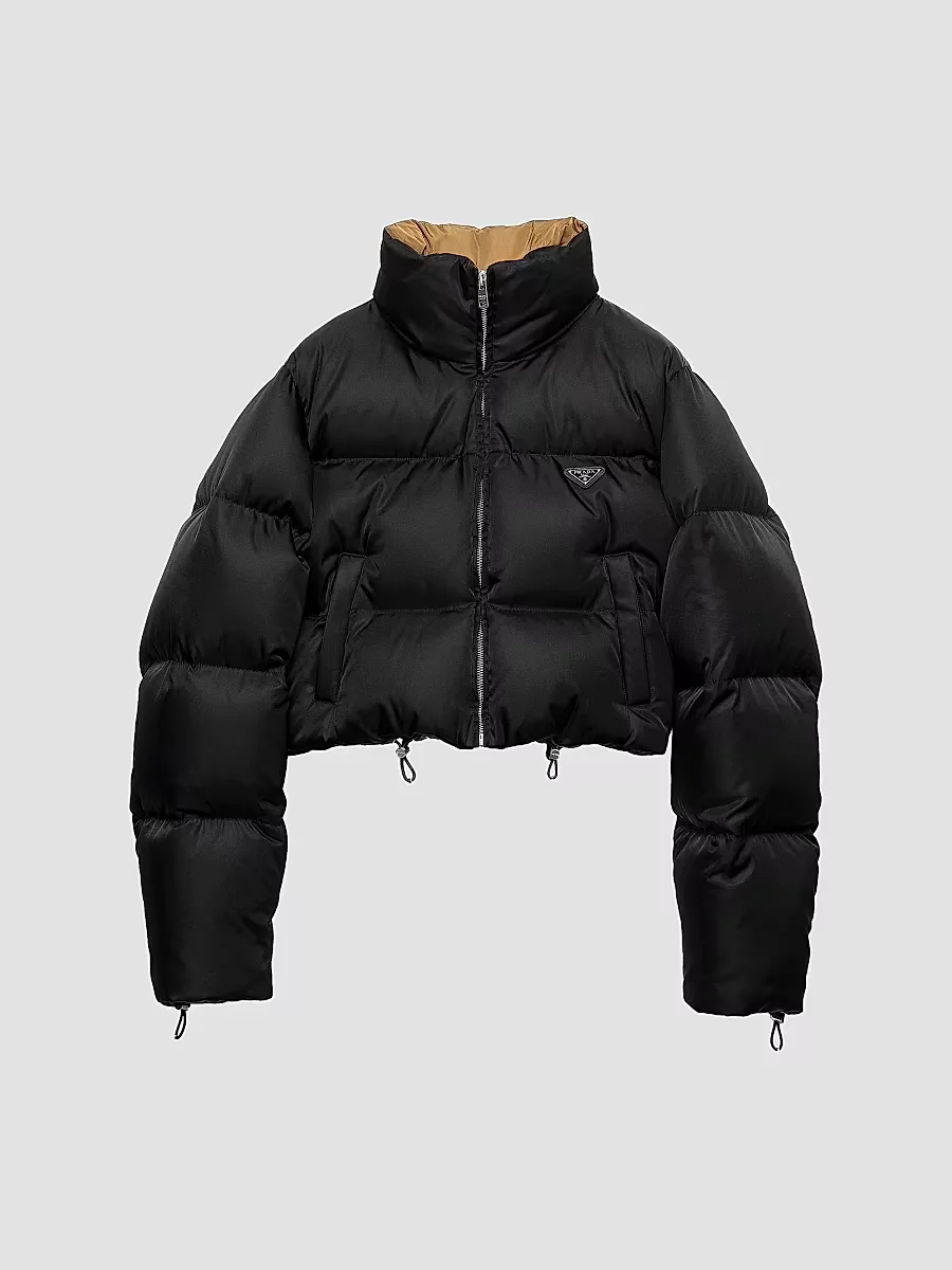 Cropped Nylon Down Jacket by Prada