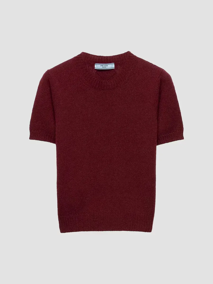 Short-Sleeved Cashmere Sweater
