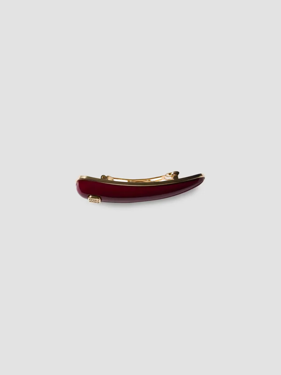 Patent Leather Hair Clip by Miu Miu