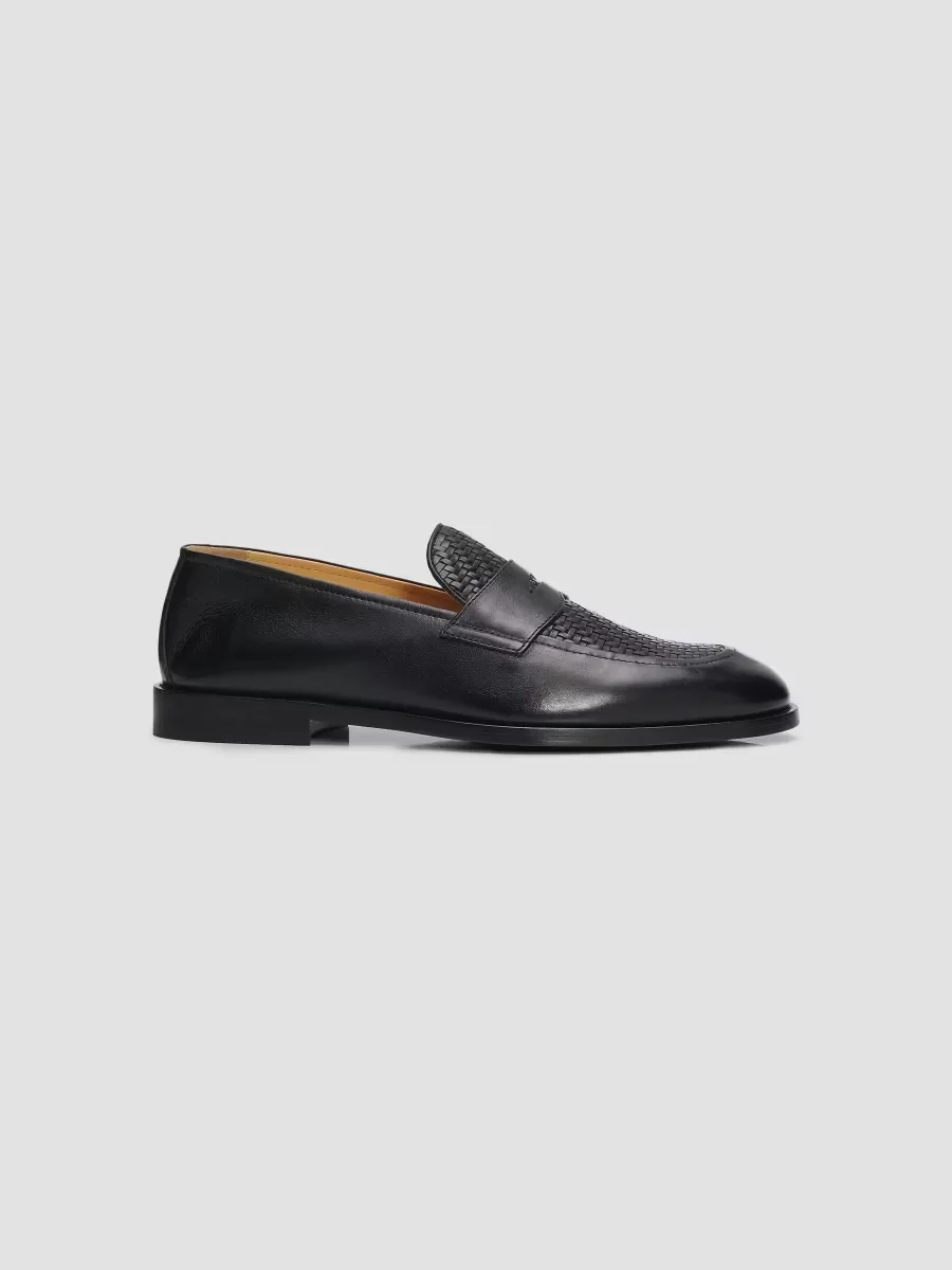 Woven Leather Penny Loafers by Brunello Cucinelli