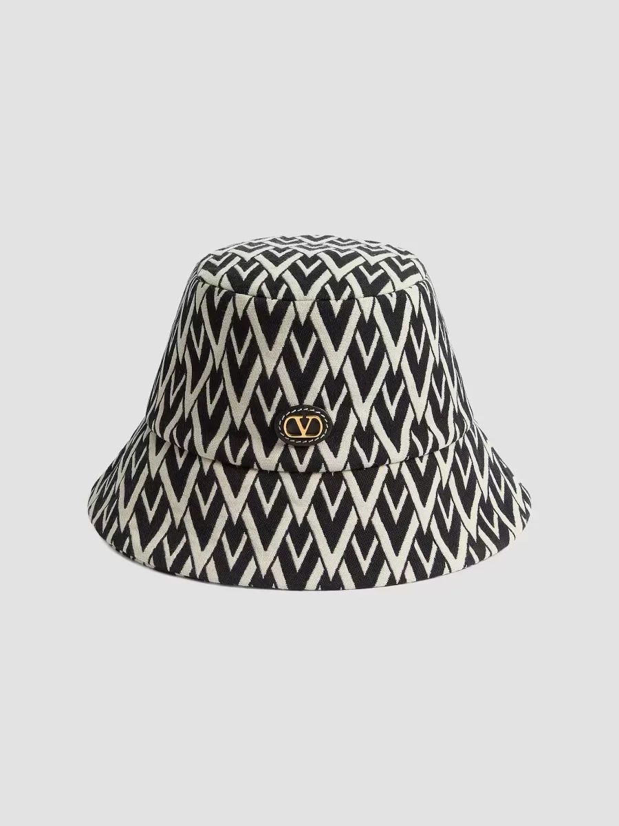 Bucket Hat Toute La V in Wool by Valentino