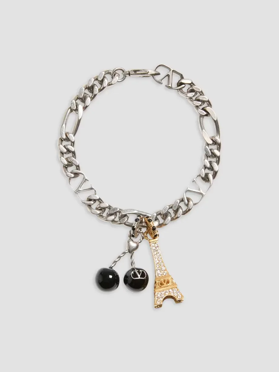 Chez Bracelet in Metal, Enamel, and Swarovski Rhinestones by Valentino