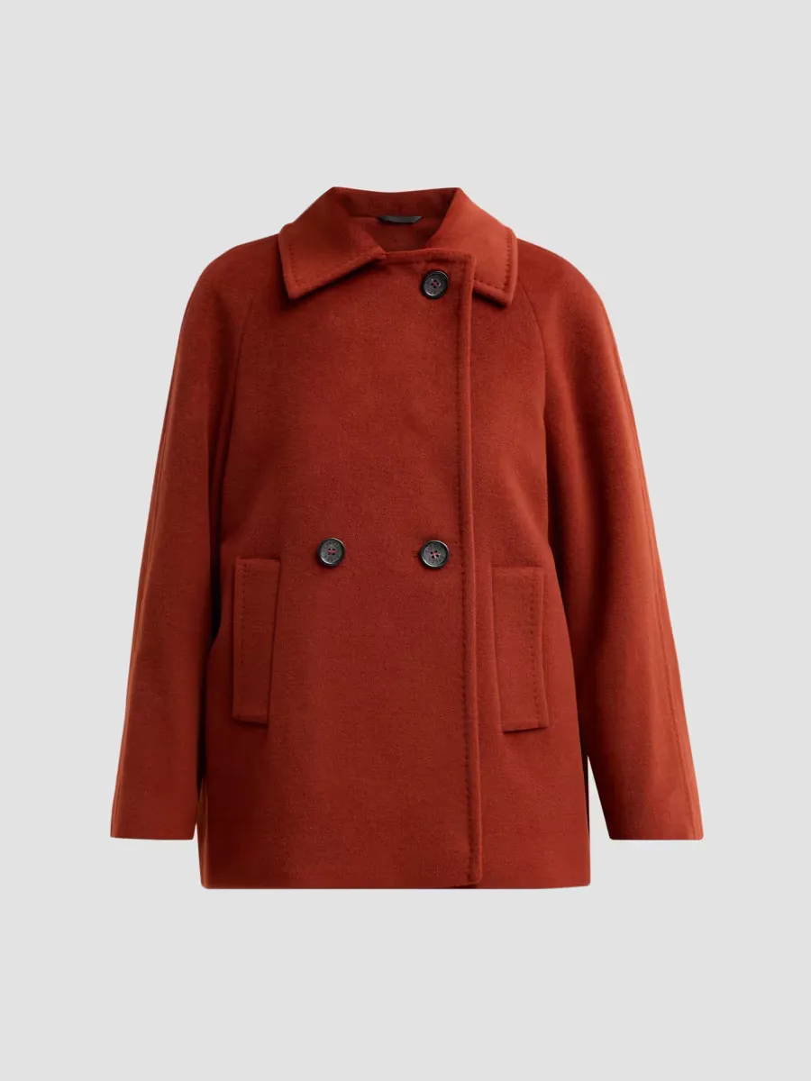 Virgin Wool Double-Breasted Jacket by Cinzia Rocca
