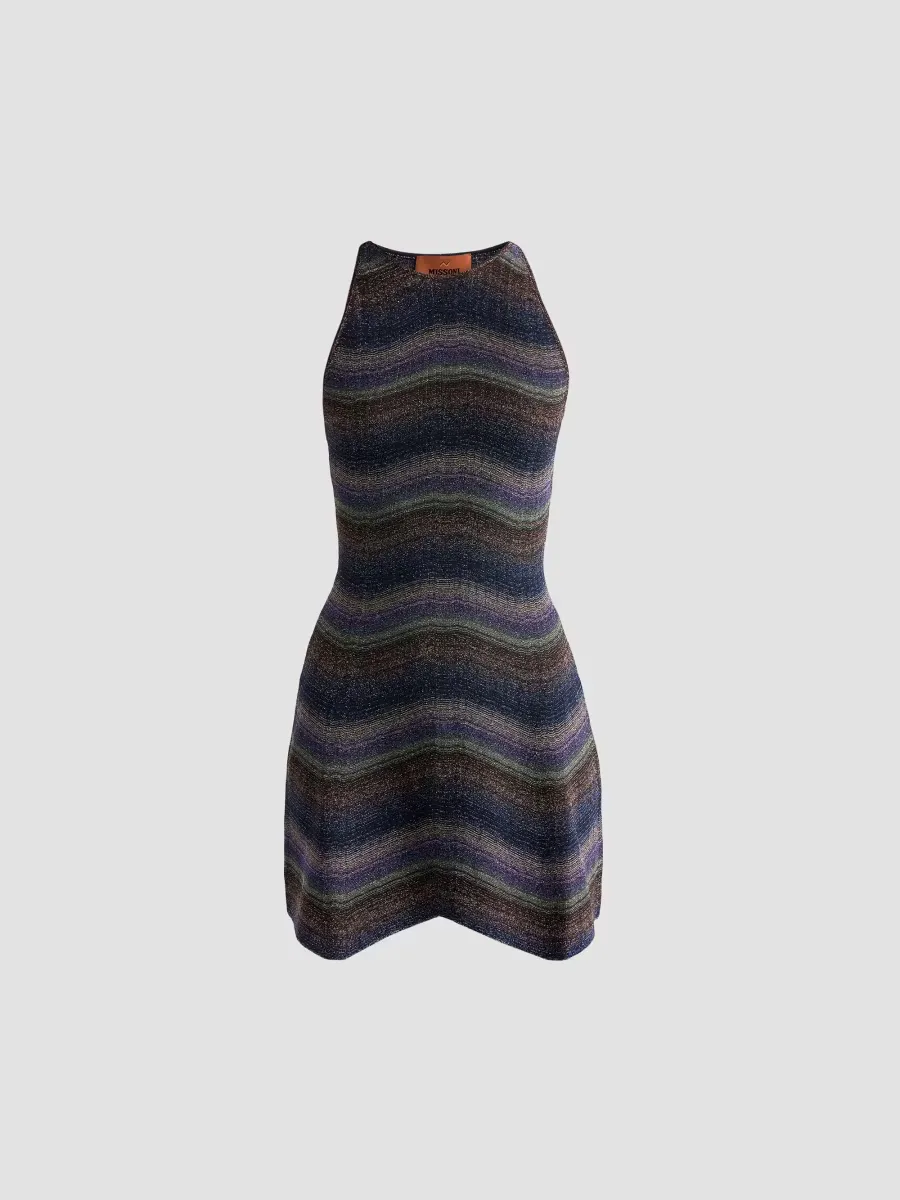 Chevron Sleeveless Mini Dress by Missoni