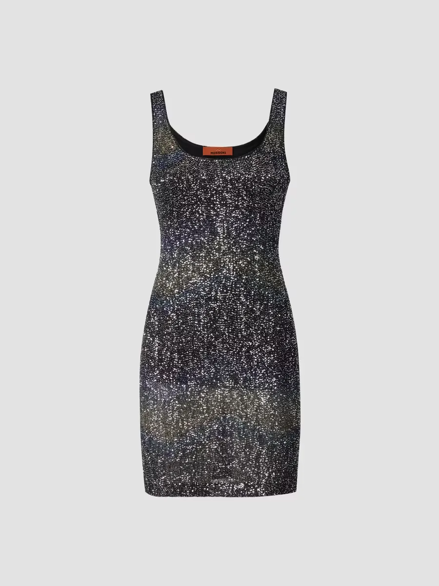 Sequined Scoopneck Mini Dress by Missoni