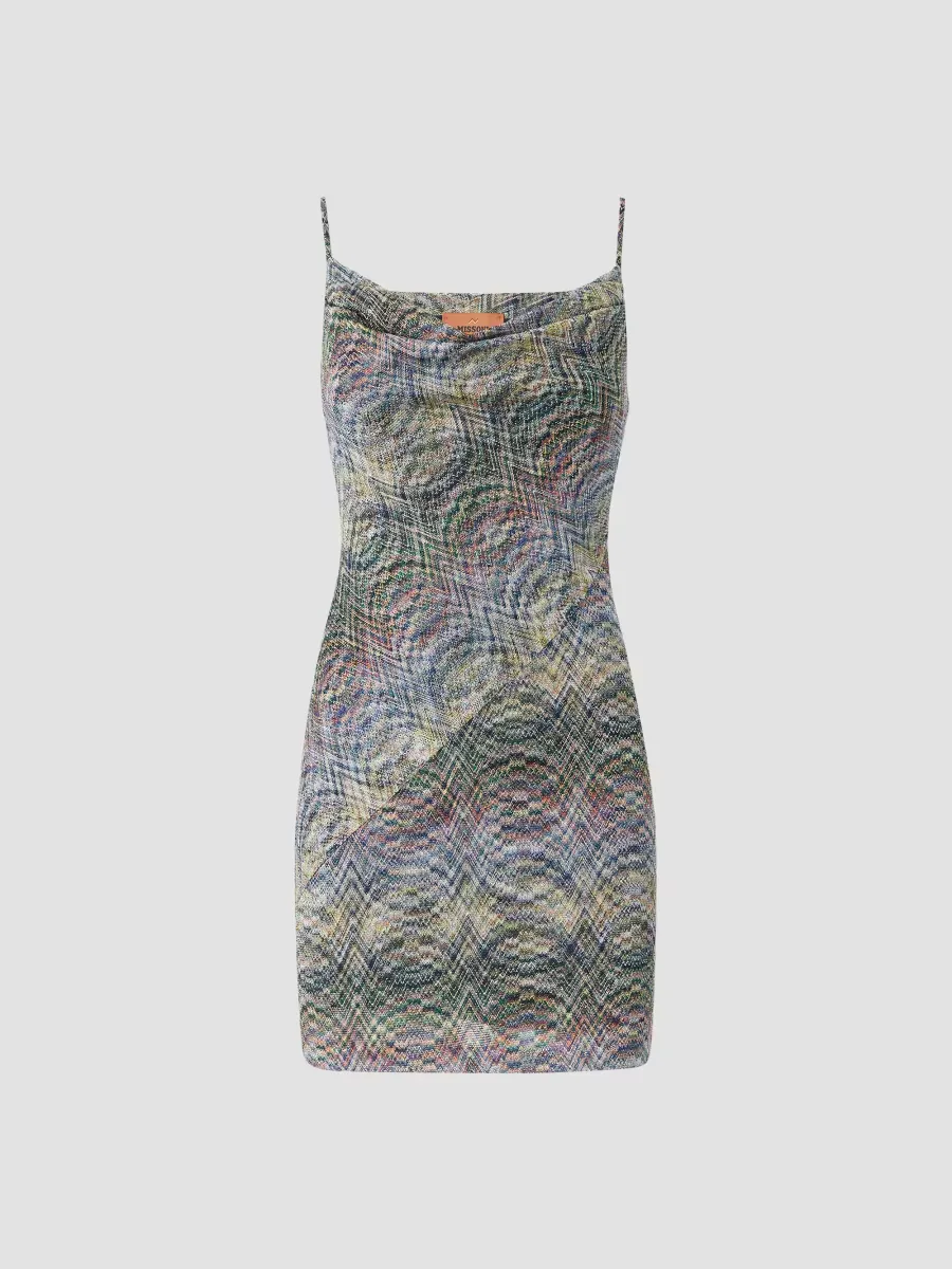 Printed Scoopneck Mini Dress by Missoni