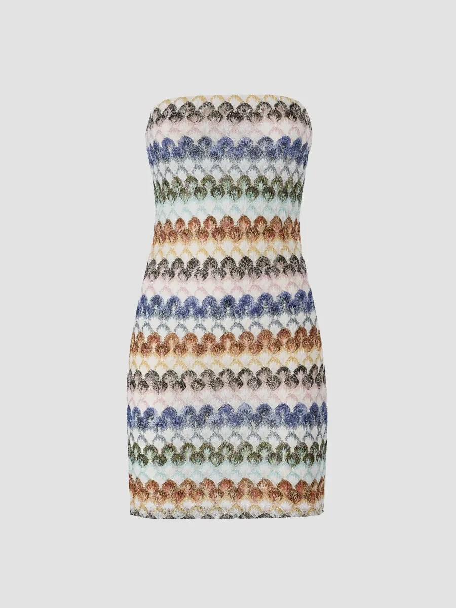 Scale Pattern Strapless Mini Dress by Missoni