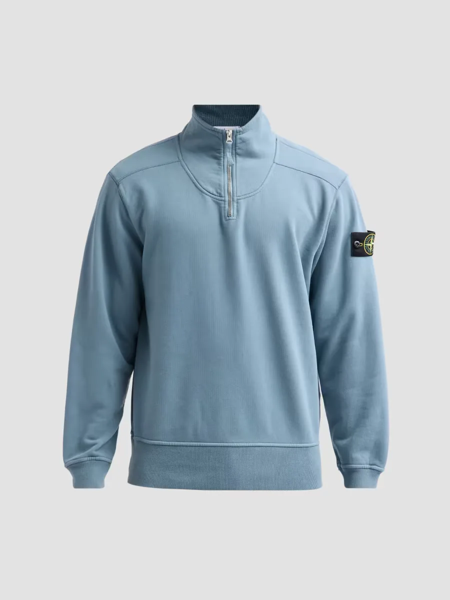 Felpa Cotton Quarter-Zip Sweatshirt by Stone Island