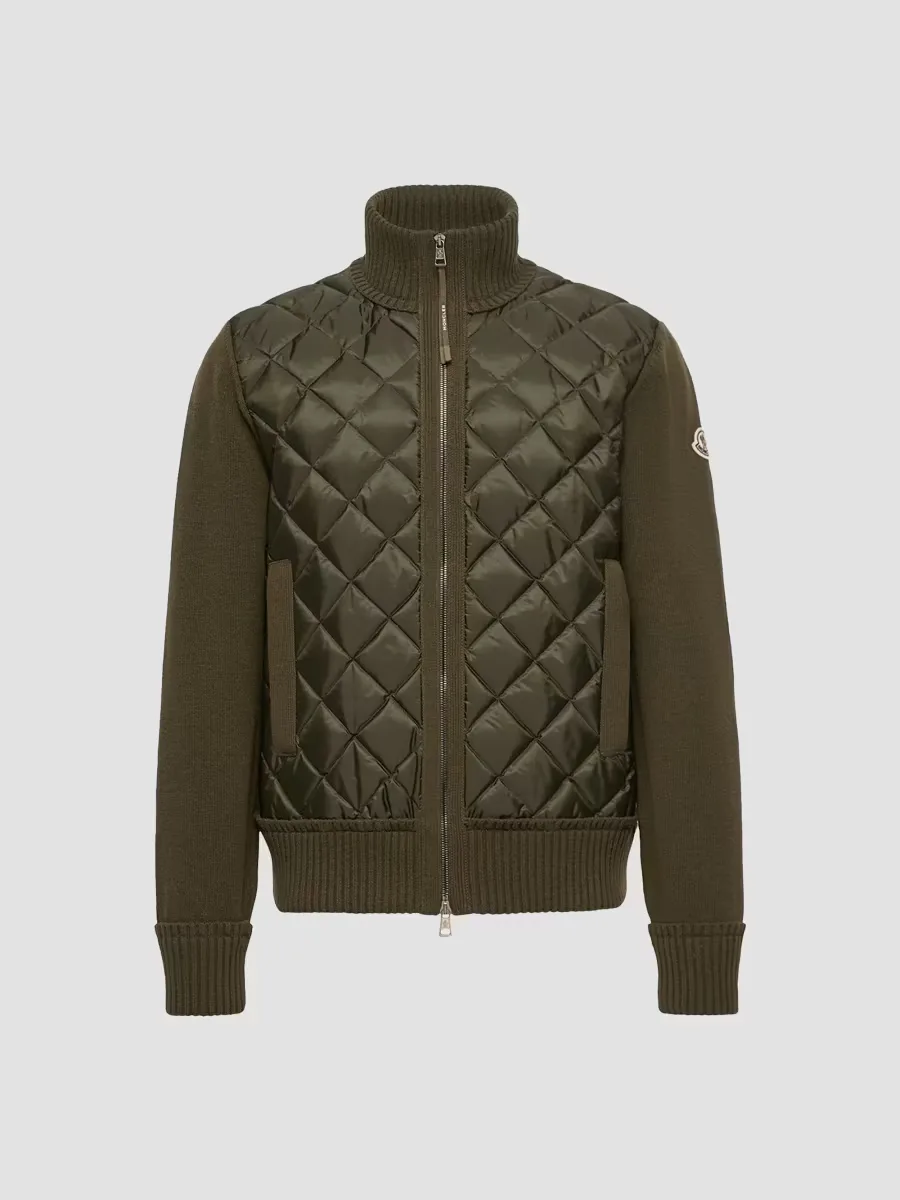 Cardigan in Wool & Cashmere Blend by Moncler