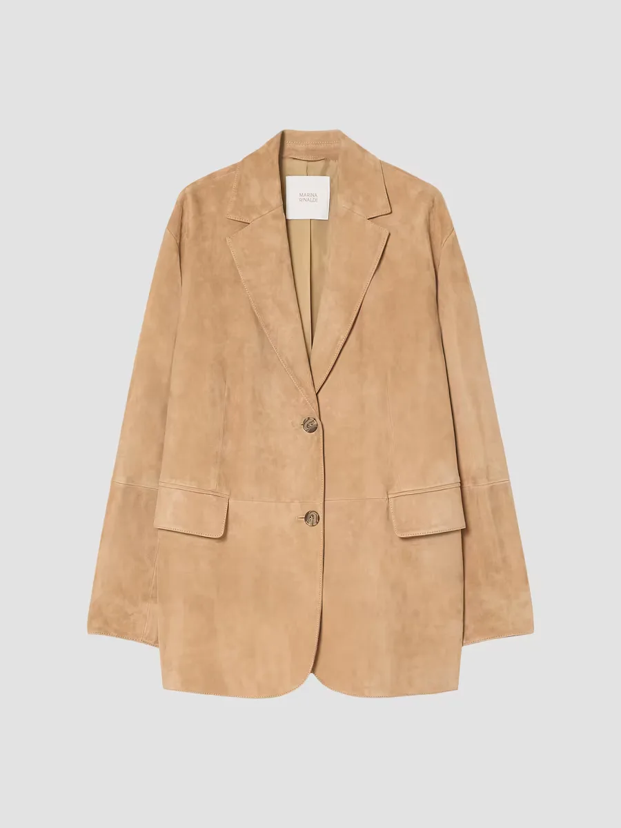 Suede Blazer Jacket by Marina Rinaldi