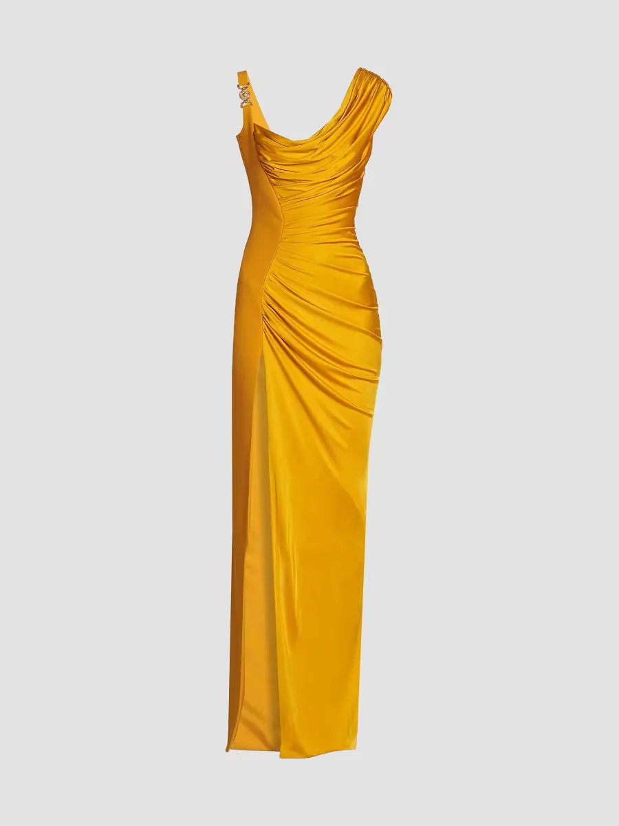 Draped Liquid Jersey Gown
