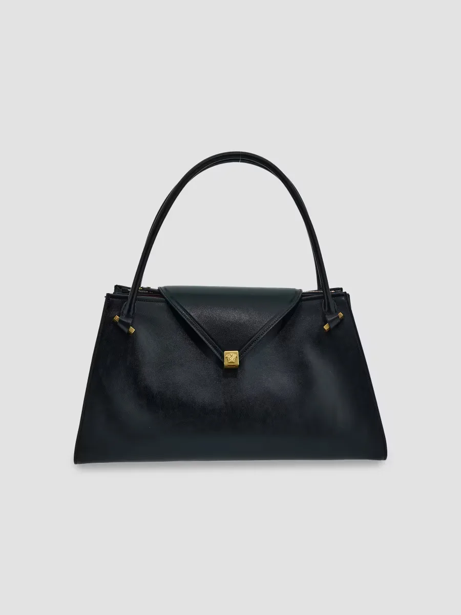 Severine Large Leather Top Handle by Versace