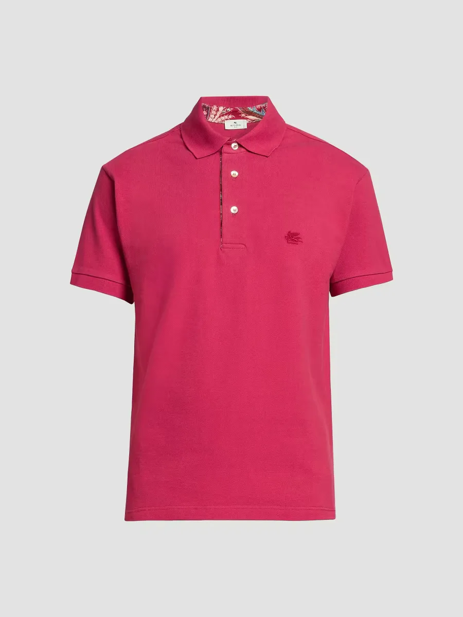 Piqu Cotton Polo Top by ETRO