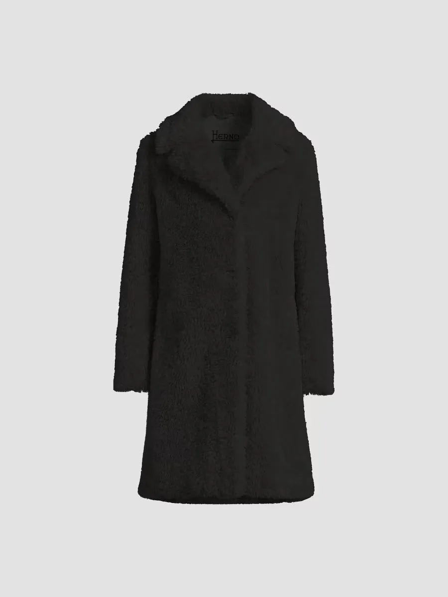 Curly Faux-Fur Coat by Herno