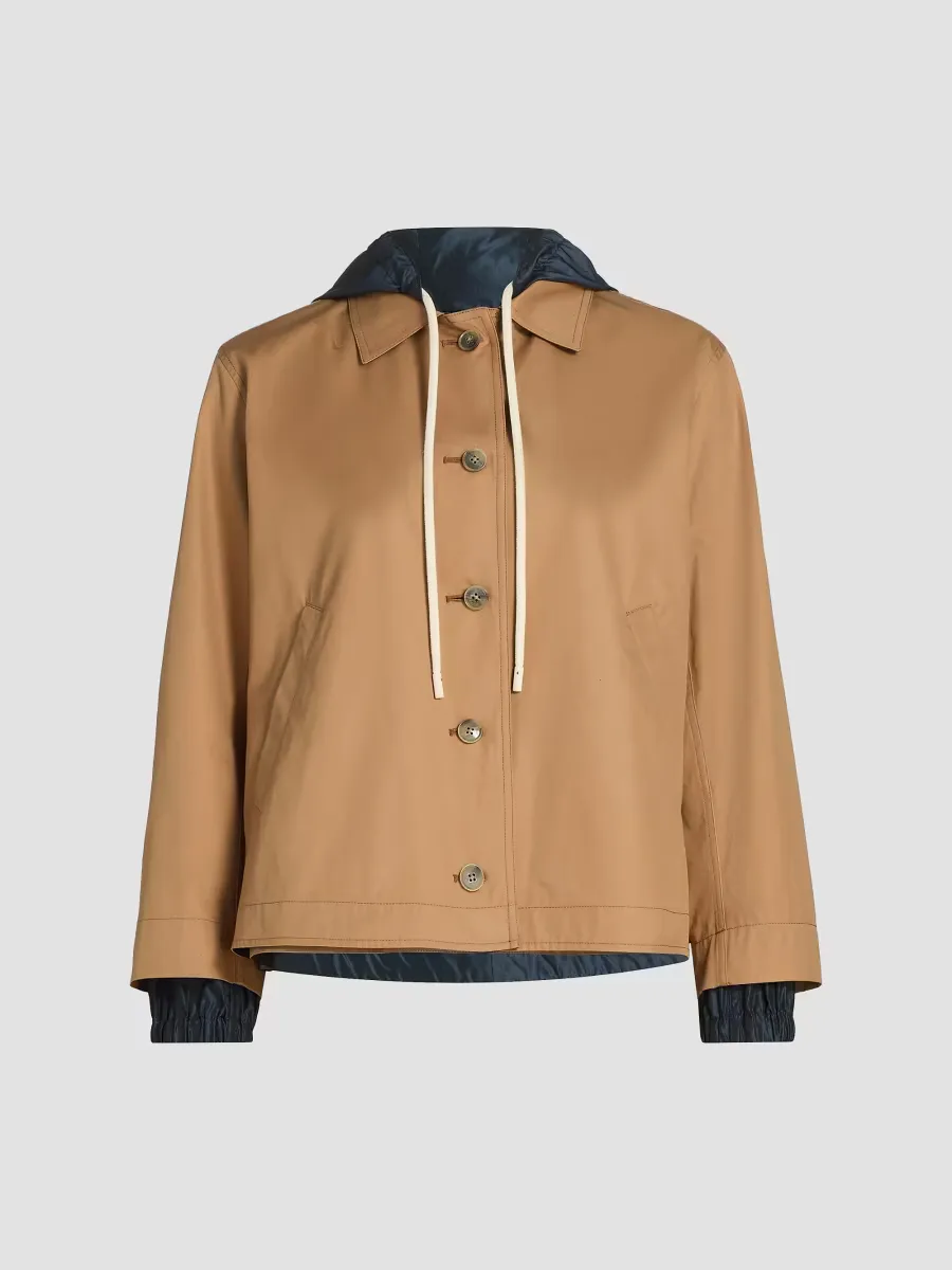 Cotton & Techno Taffeta Reversible Jacket by Herno