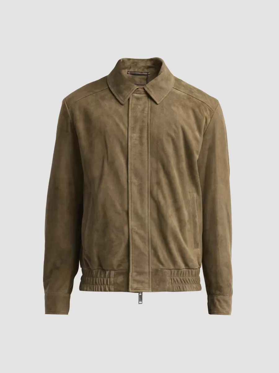 Suede Bomber Jacket