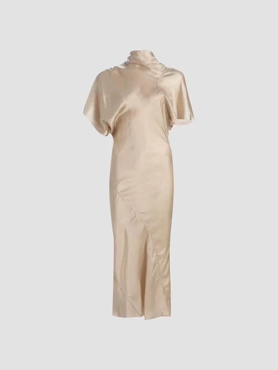 Temple Seb Satin Draped Cocktail Dress by Rick Owens