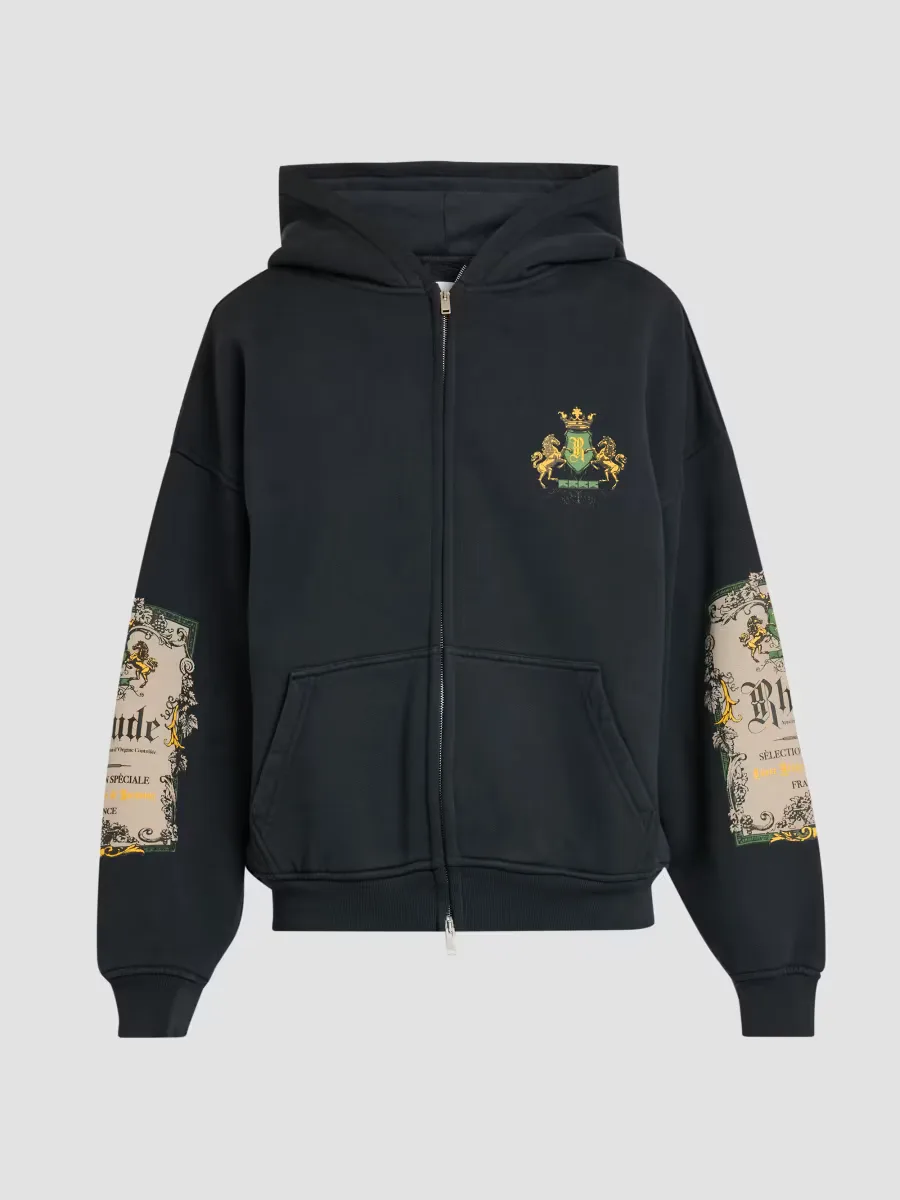 Bordeaux Reserve Logo Cotton Hoodie by Rhude