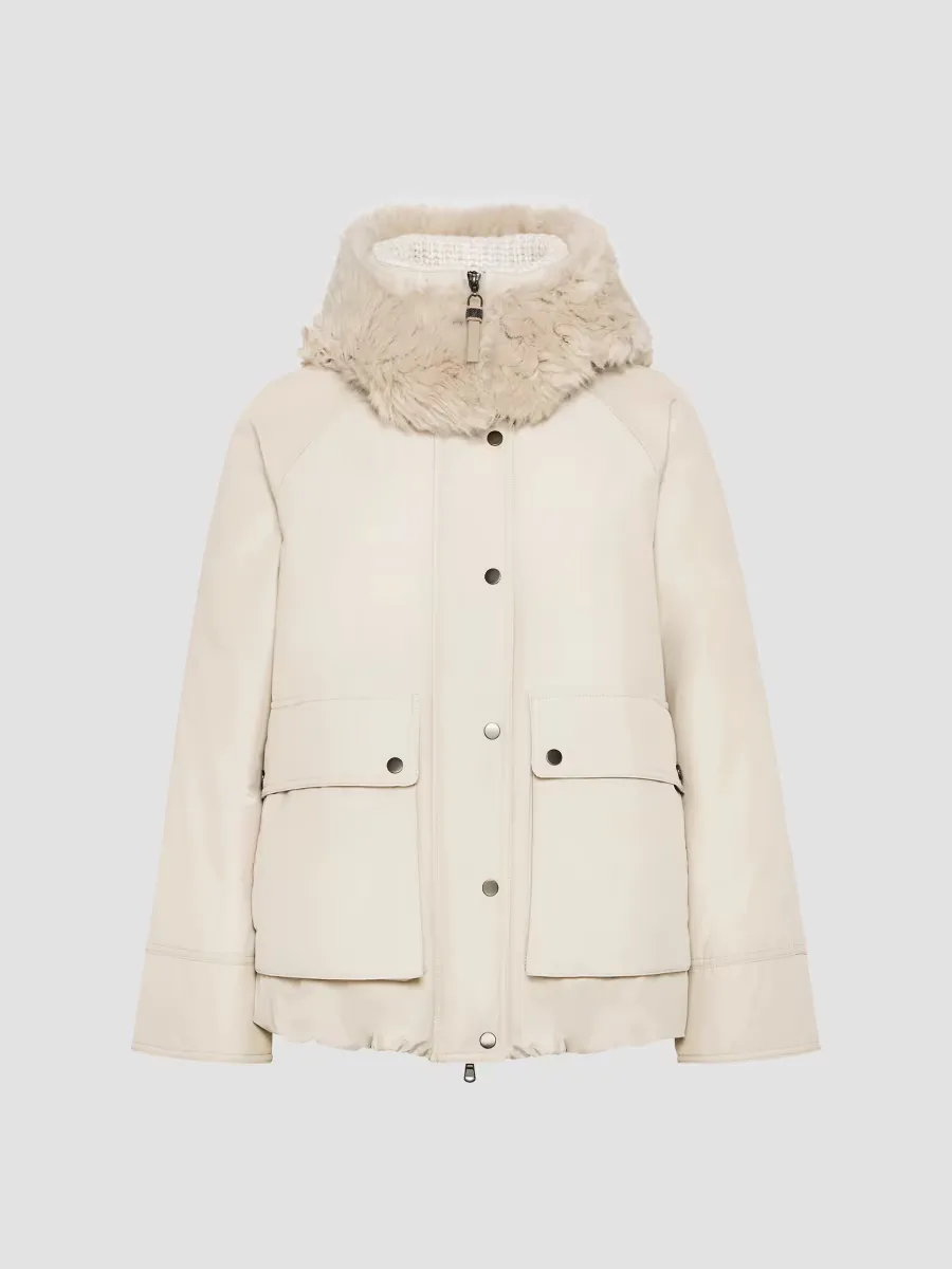 Techno Cotton Water-Resistant Taffeta Down Parka Coat by Brunello Cucinelli