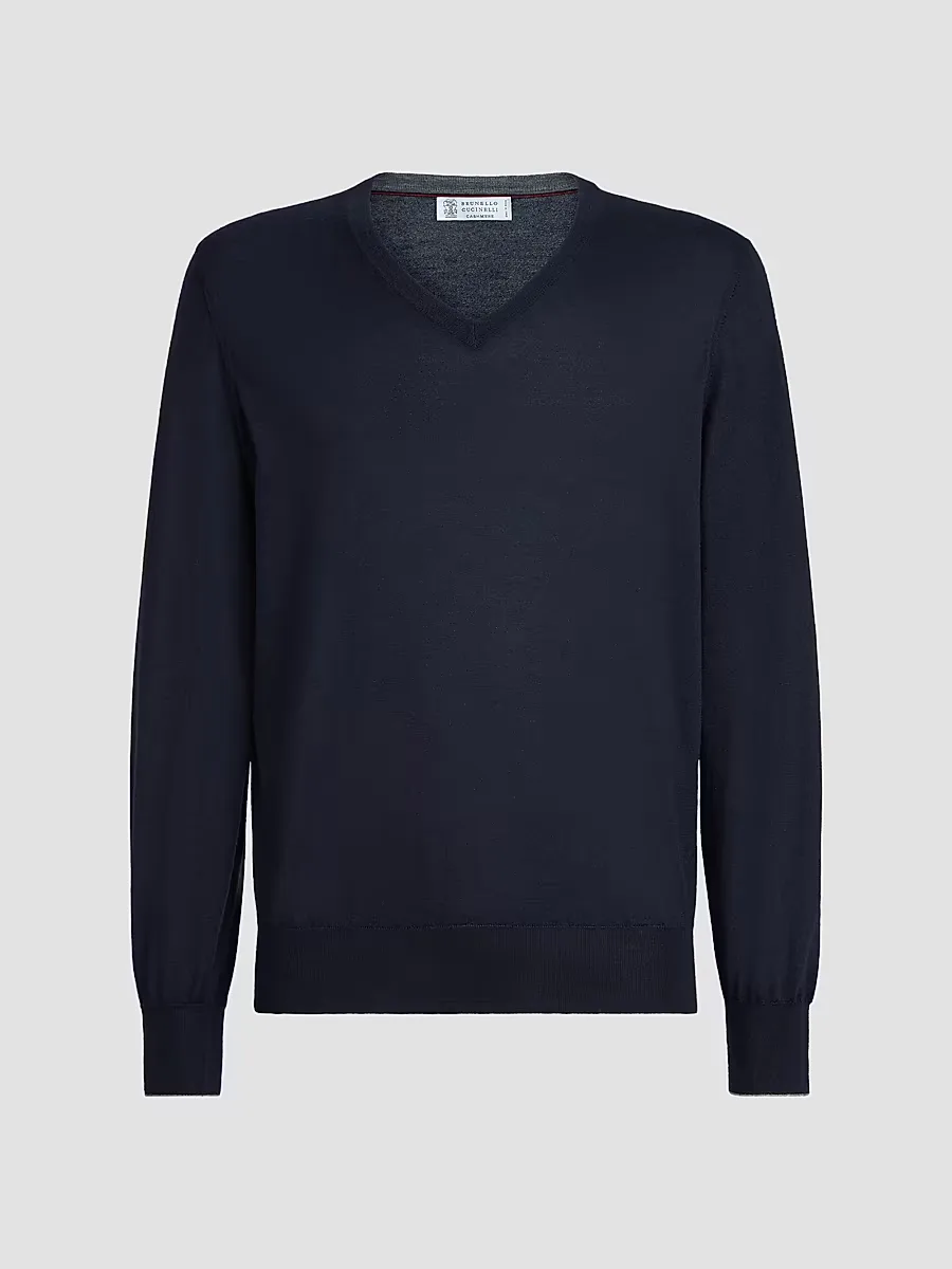 Cashmere and Silk Lightweight Sweater by Brunello Cucinelli