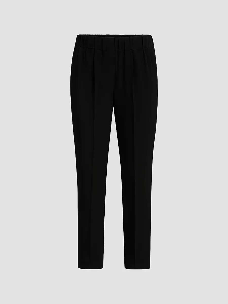 Silk and Acetate Crpe Cady Tailored Jogger Trousers by Brunello Cucinelli