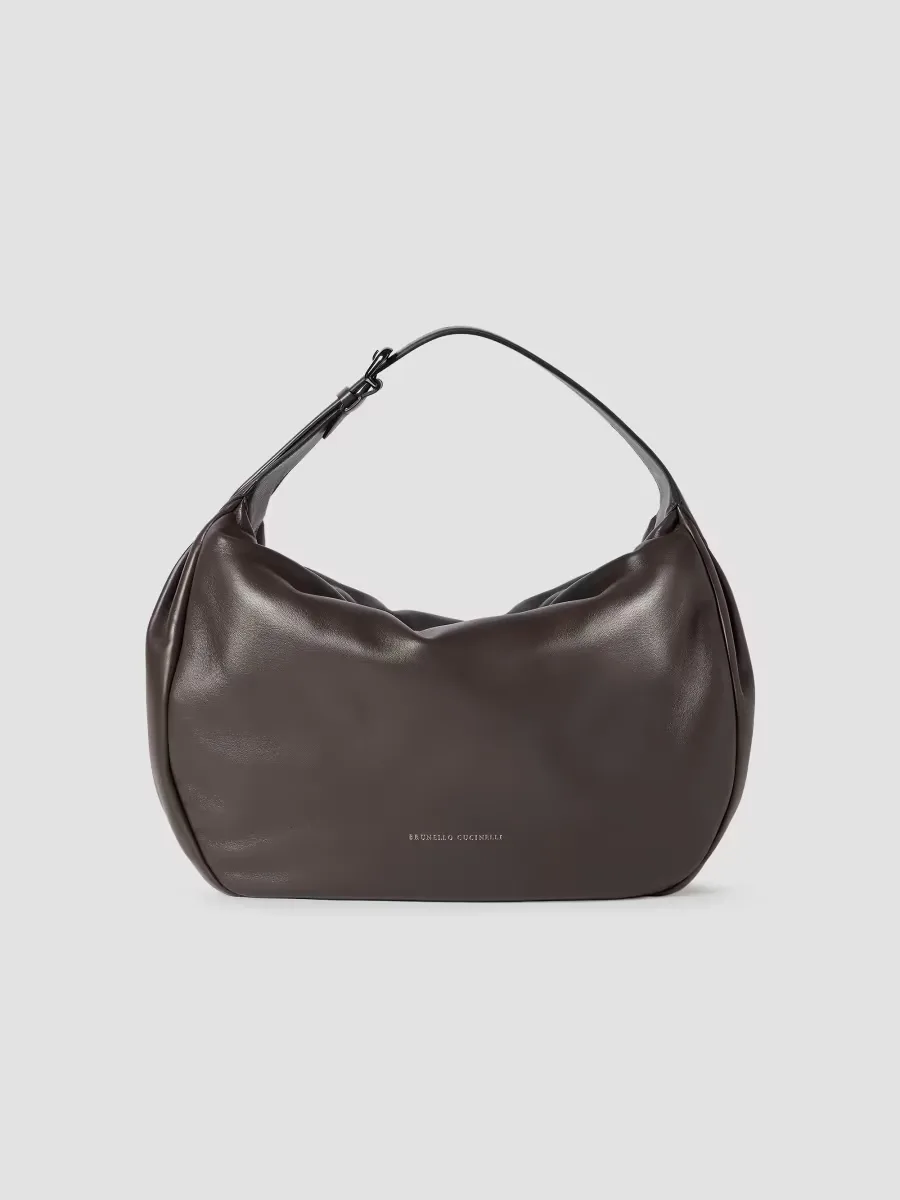Boule Hobo Bag in Nappa Leather by Brunello Cucinelli