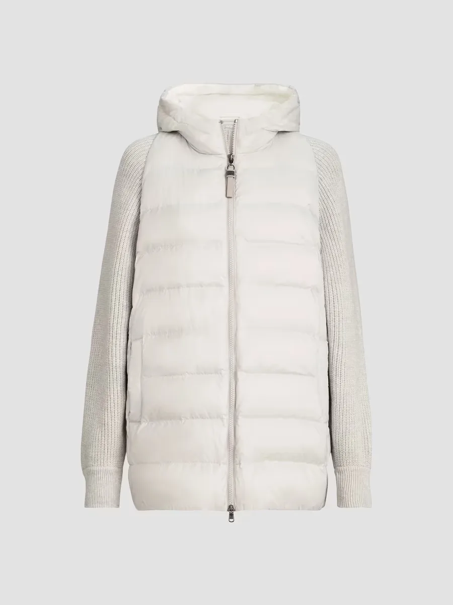 Water-Resistant Matte Nylon Hooded Down Jacket by Brunello Cucinelli
