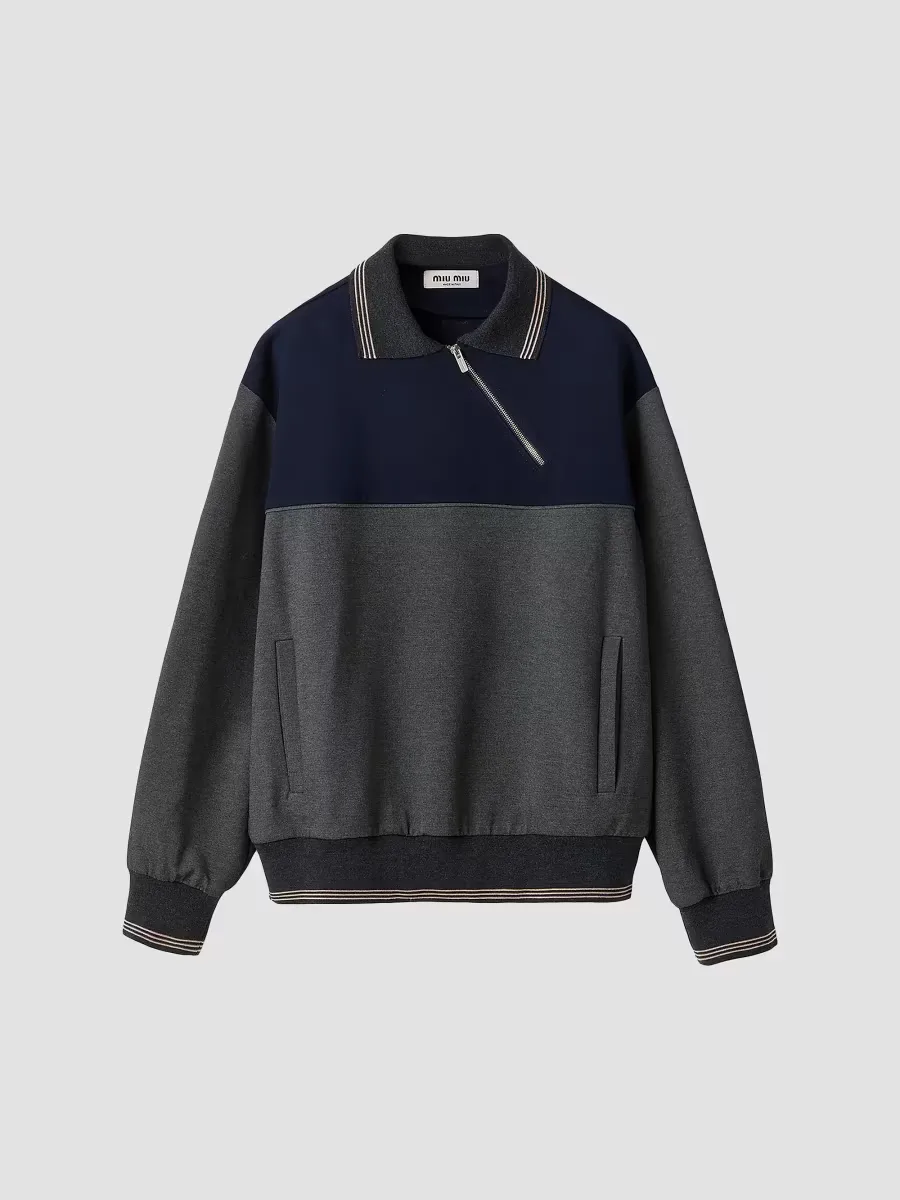 Zipper Sweatshirt by Miu Miu