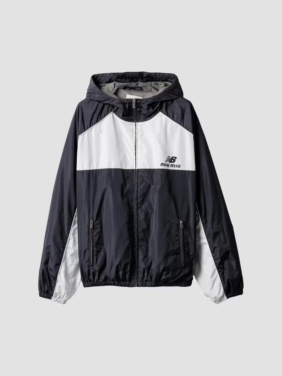 New Balance x Miu Miu with Coco Gauff Technical Poplin Hoodie Jacket by Miu Miu