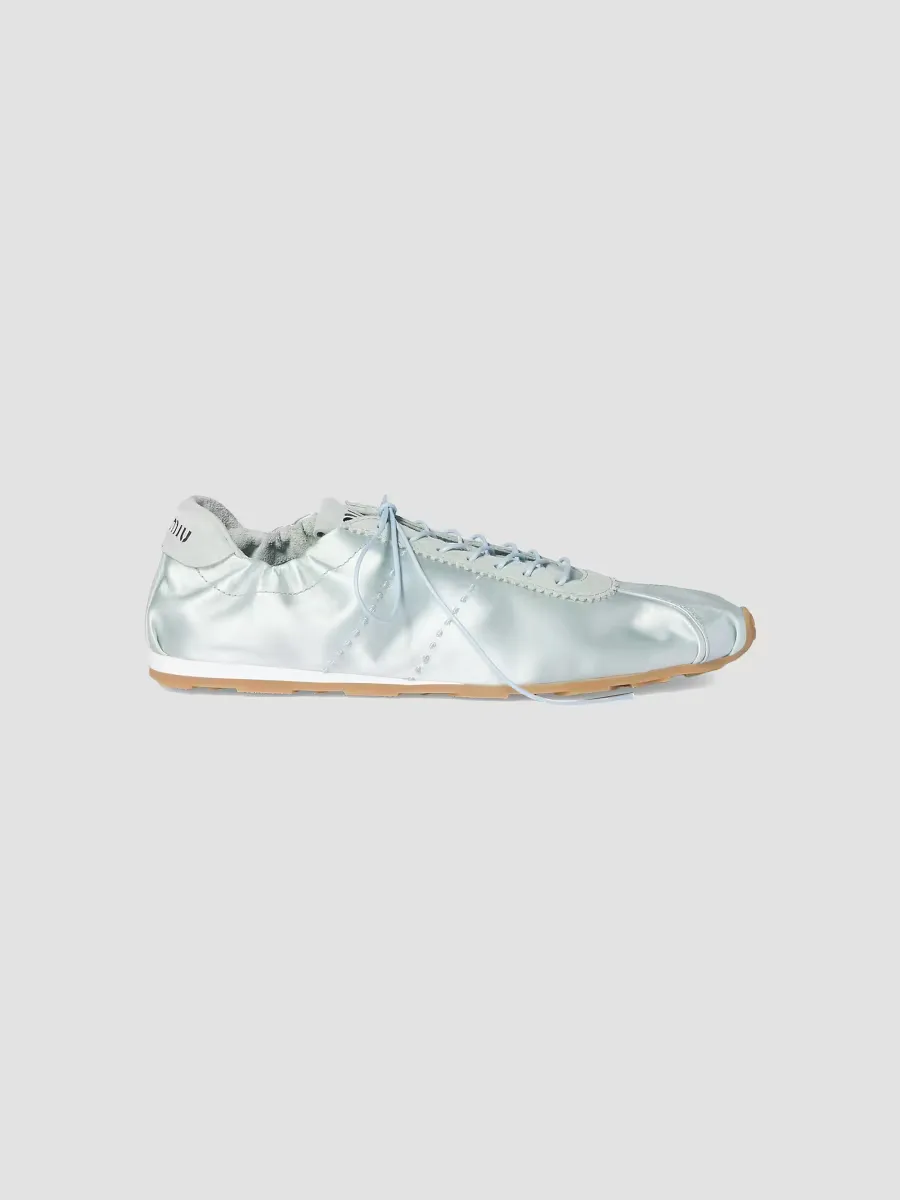 Plume Satin Sneakers by Miu Miu