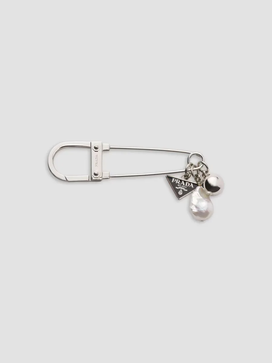 Metal and Pearl Brooch by Prada