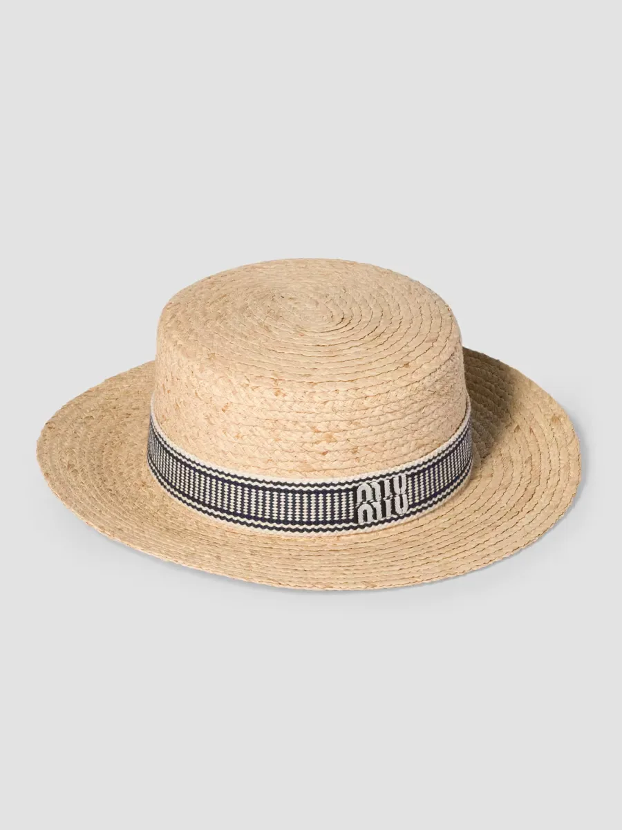 Raffia Hat by Miu Miu