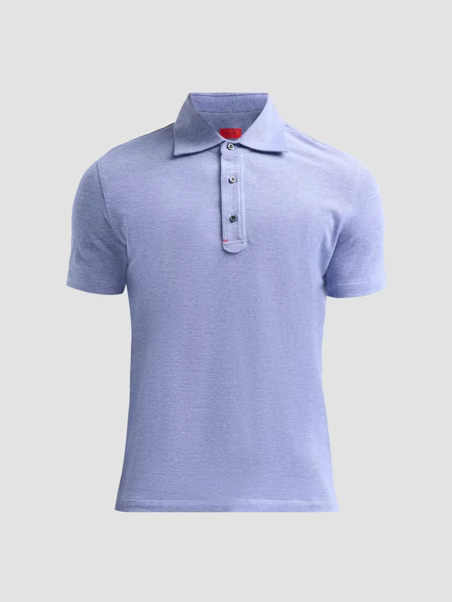 Jersey Cotton Piqué Polo Shirt by Isaia