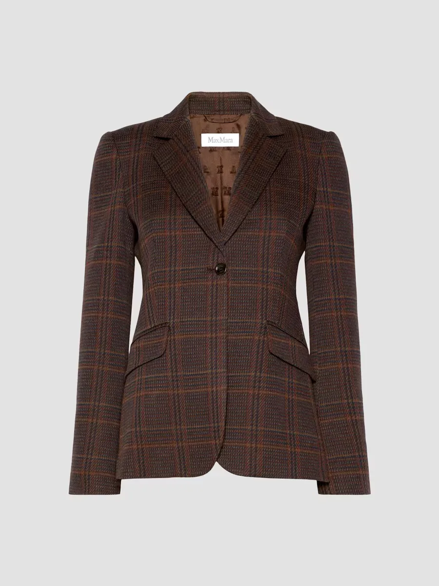 Wool and Cotton Single Breasted Blazer by Max Mara