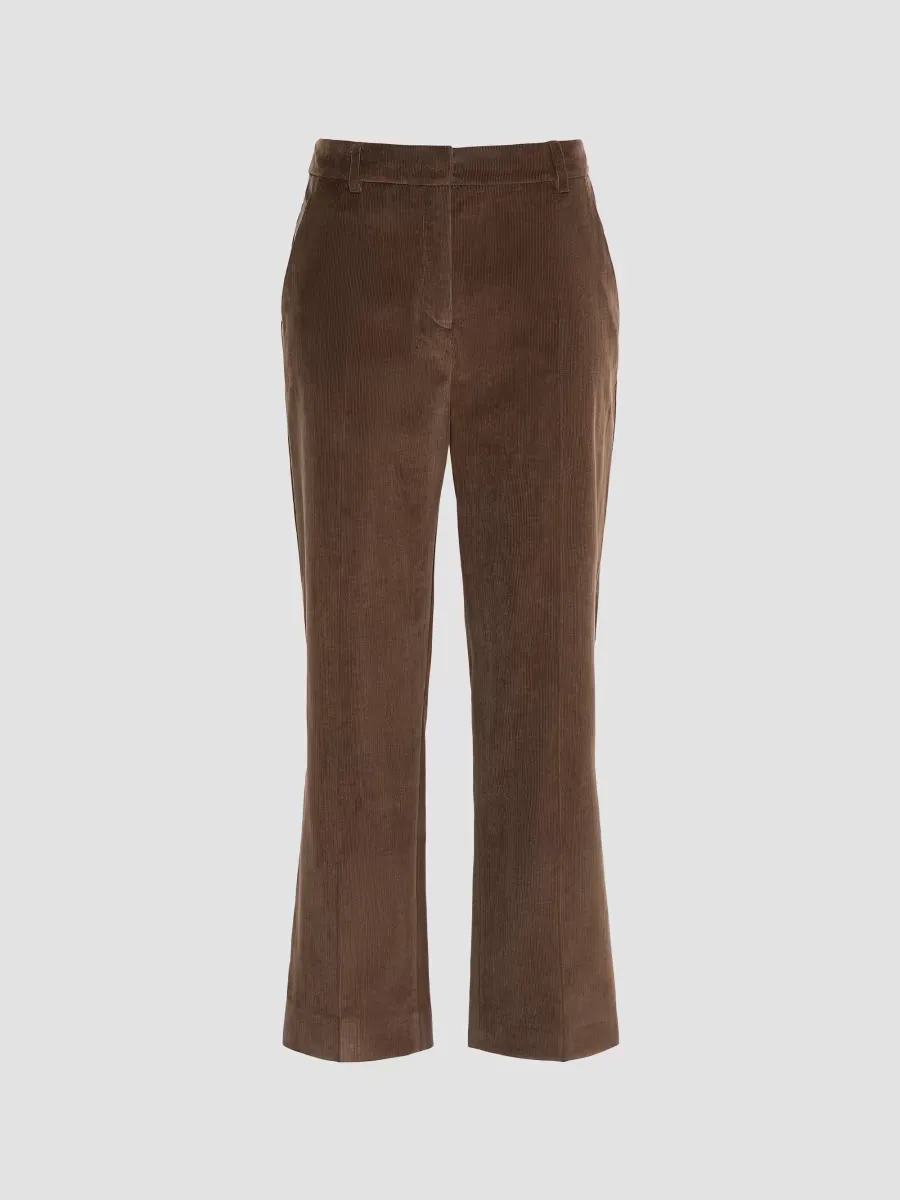 Weekend Max Mara Cotton Velvet Cropped Trousers