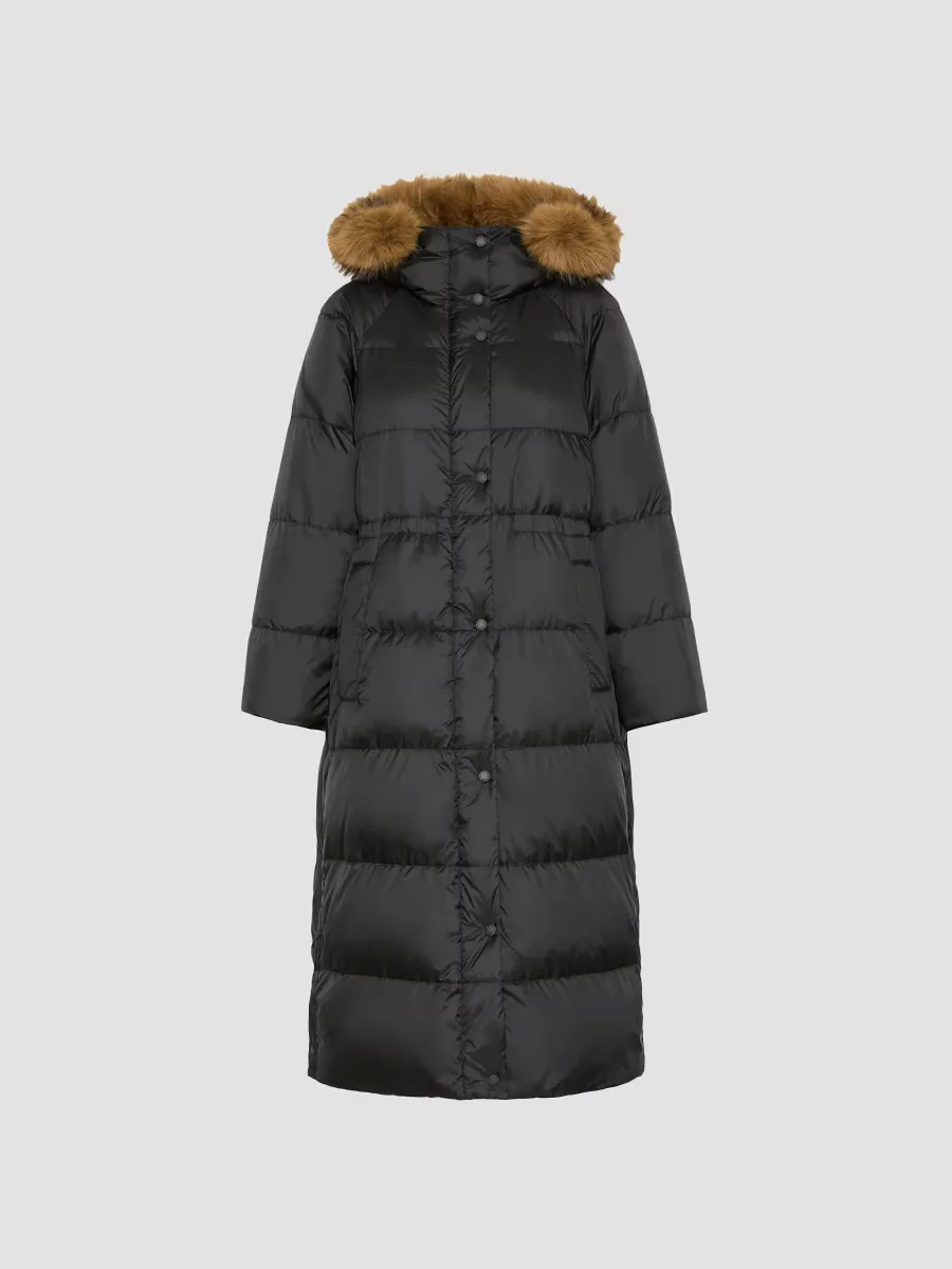Weekend Max Mara Long Reversible Down Coat in Water Repellent Plain Weave Fabric by Max Mara