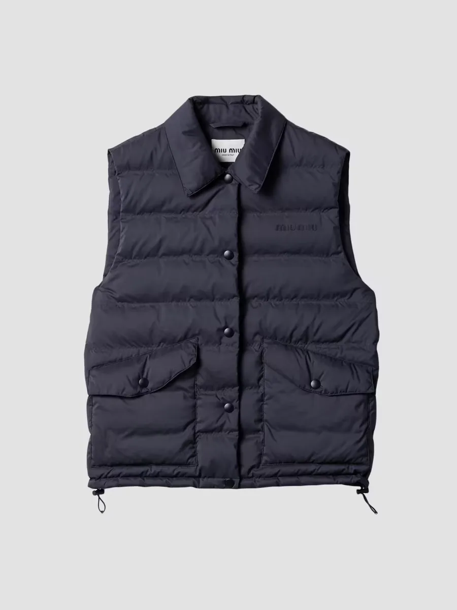 Technical Pong Down Vest by Miu Miu
