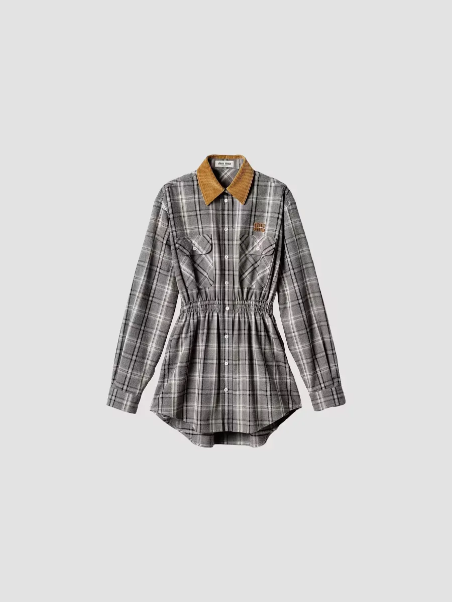 Flannel Mini Dress