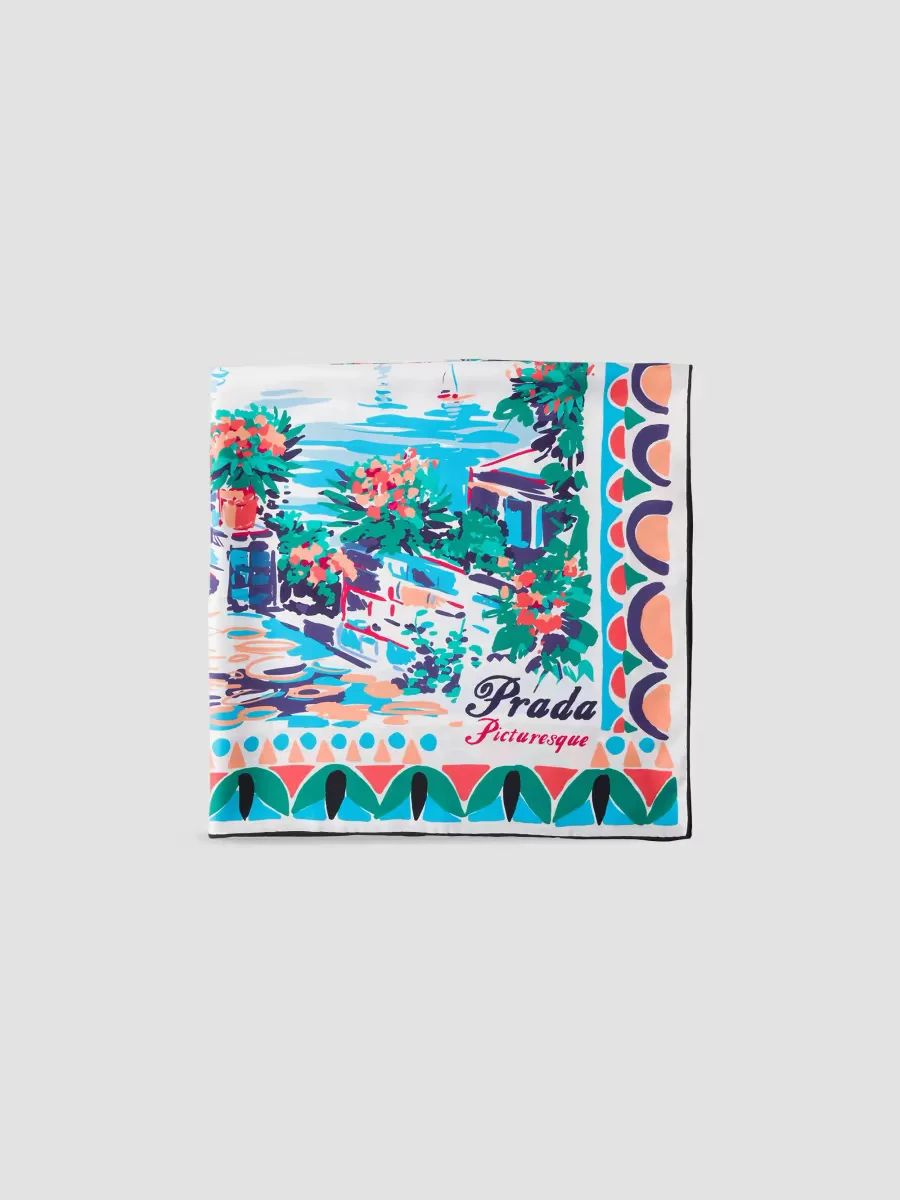 Printed Silk Twill Scarf