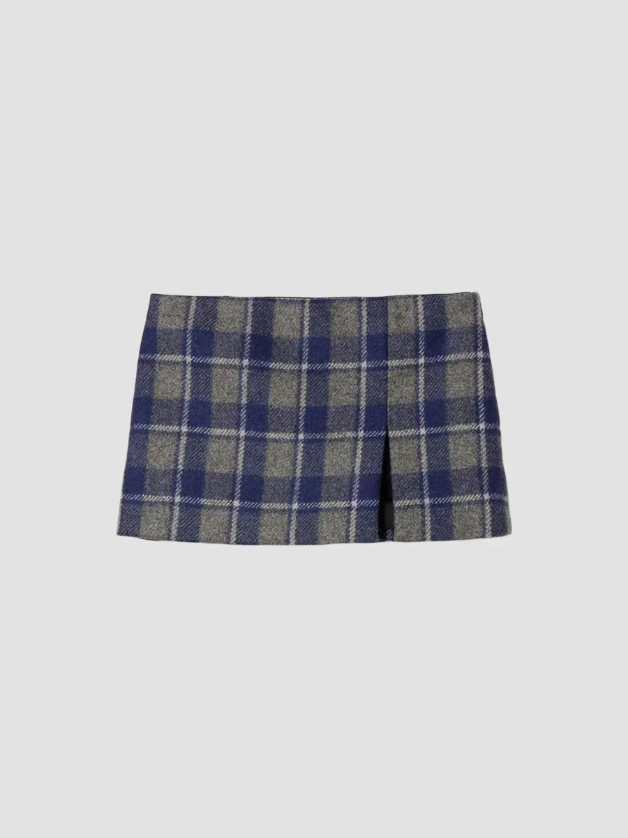 Checked Miniskirt